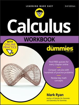 cover image of Calculus Workbook For Dummies with Online Practice